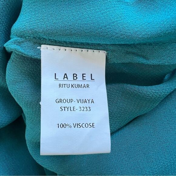 Label By Ritu Kumar Turquoise Sleeveless Dress Size 2 NWT - Picture 12 of 14